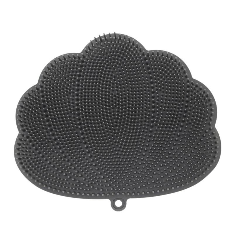 

Reusable Bath Foot Scrubber With Massage Nodes Waterproof Shower Mat For Back Feet Cleansing Relaxation чорний