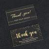 50PCS Black Gold Thanks Greeting Cards Thank You For Your Order Card For Small Shop Appreciate Card For Business