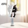 Vivid Kitten Figurines for Car Cute Cat Dashboard Decorations with Spring Swing Design 2D Flat Acrylic Ornaments Stable Self Adhesive Base