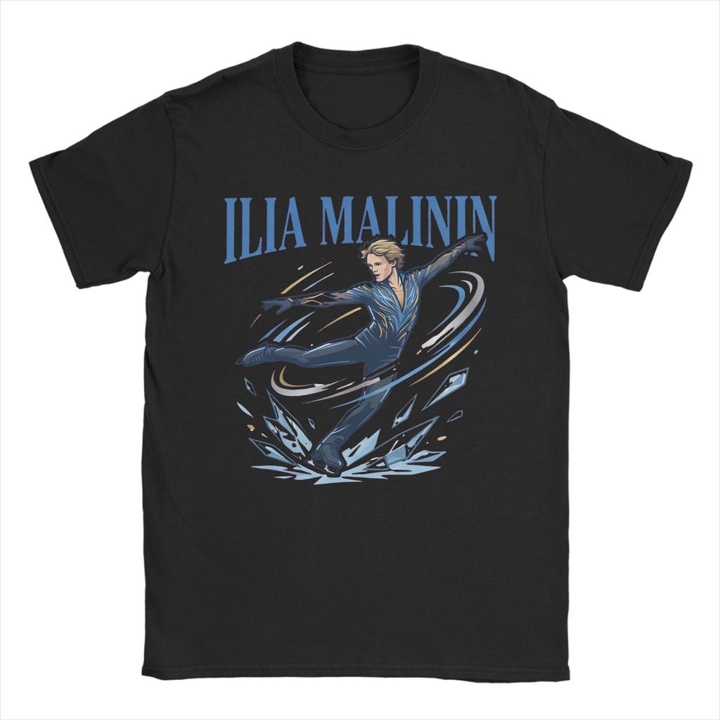Ilia Malinin Cartoon Poster Cotton T Shirt For Adult Beach  Aesthetic TShirts O Neck Trending Tee Shirt Oversized Design Tops
