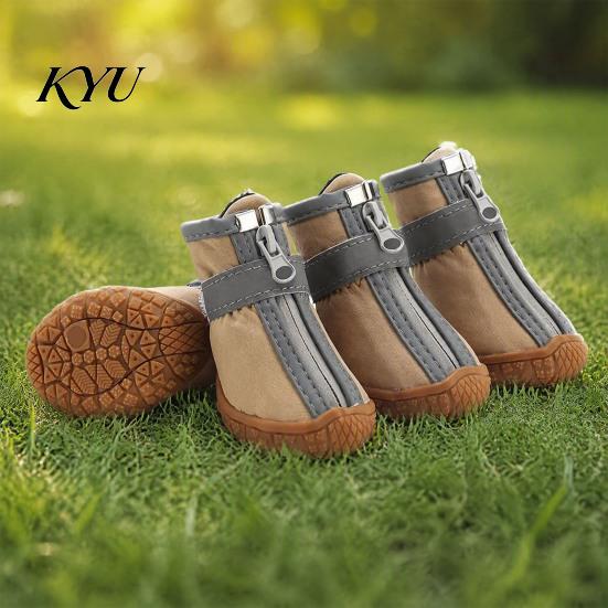 Non Slip Rubber Sole Paw Protectors 4Pcs Non-Slip Dog Shoes, Breathable Mesh Boots, Waterproof Rain Boots for Dogs Pet Small Dogs, Outdoor Walking
