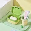 Scatola Detersivo Drenante Forma di Rana Carina Portatile Scatola Animale in Plastica Antiscivolo Bagno Decorazione Casa Materiale PP Supporto Doccia