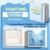 Grid Paint Box Tearable Painting Book Travel Watercolor Palette Paint Palette Notebook