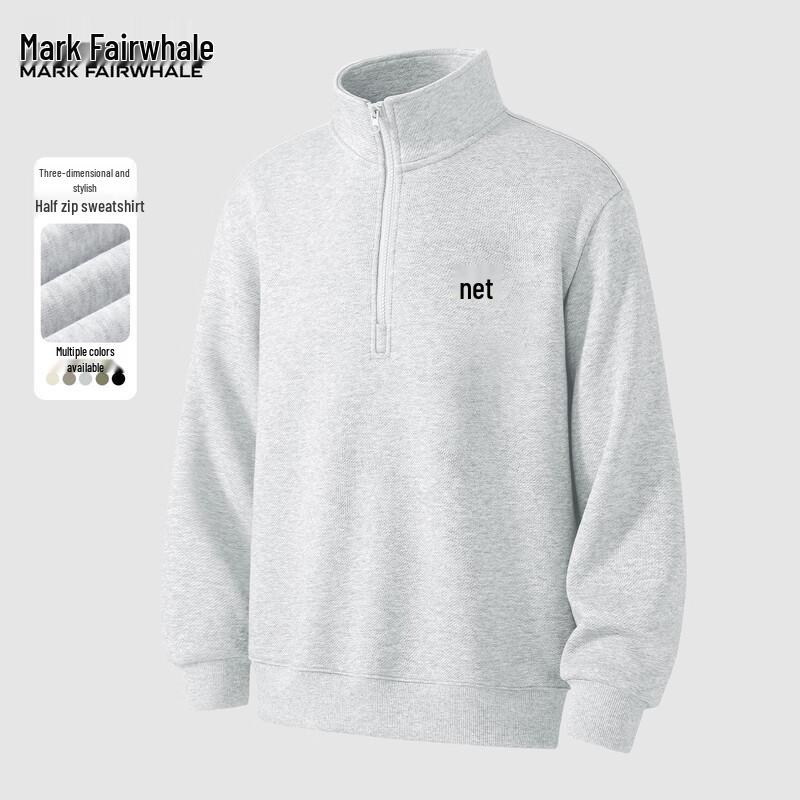 

Mark Fairwhale Men s Half-Zip Stand Collar Sweatshirt 3XL