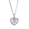 European and American New Necklace 925 Silver 6 * 7mm Heart-shaped Minimalist Collarbone Wedding Jewelry
