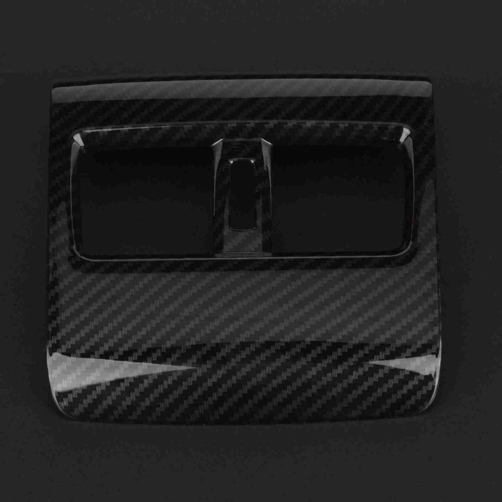 Car Carbon Fiber Style Rear Seat Armrest Box Air Outlet Cover for Honda Accord 2018