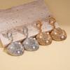 Metal imitation pearl shell silver needle earrings seaside vacation style fashion earrings feeling earrings