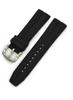 CASSIS CREMONA Rubber Watch Fully with Replacement ULS00376019024M Strap, Waterproof, 24mm, Black, Tool,