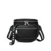 Leather Small Bag, Saddle Bag, Fashionable Black Messenger Bag, First Layer Cowhide Shoulder Bag For Women