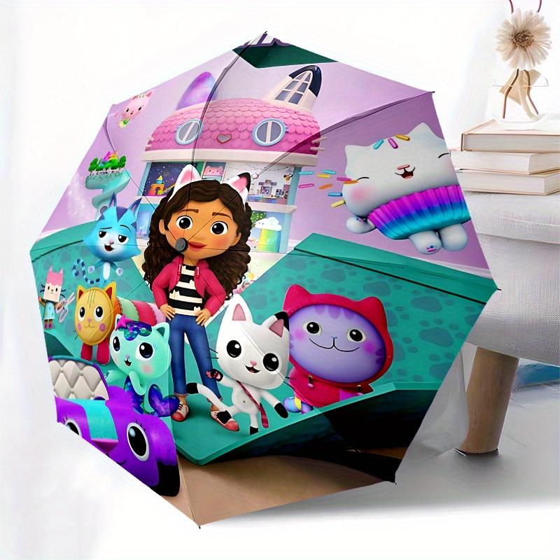 Gaby's Dollhouse Automatic Opening and Closing Umbrella, Compact Travel Umbrella, Lightweight and Portable, Suitable for Beach Commuting Bus