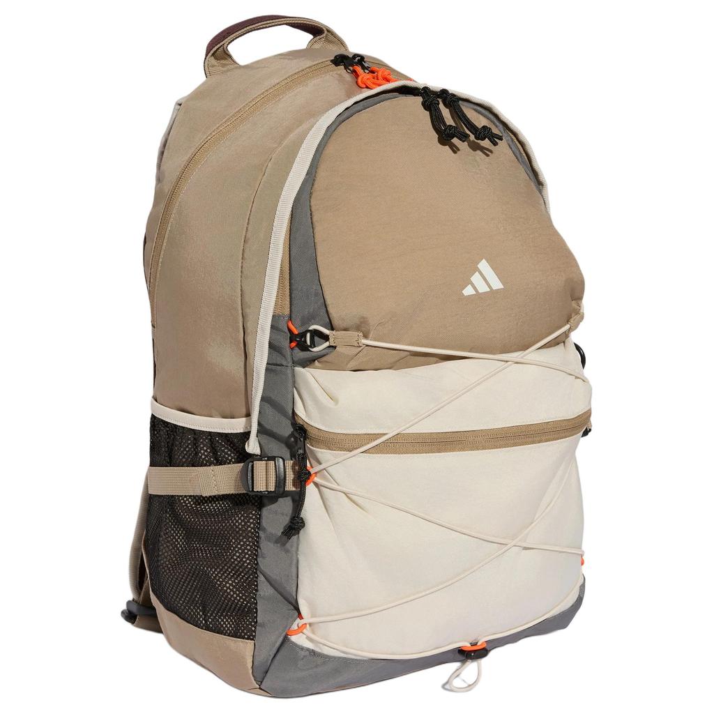 Adidas Modern Logo Fabric Backpack Unisex Backpacks White Clay-Brown LE8376