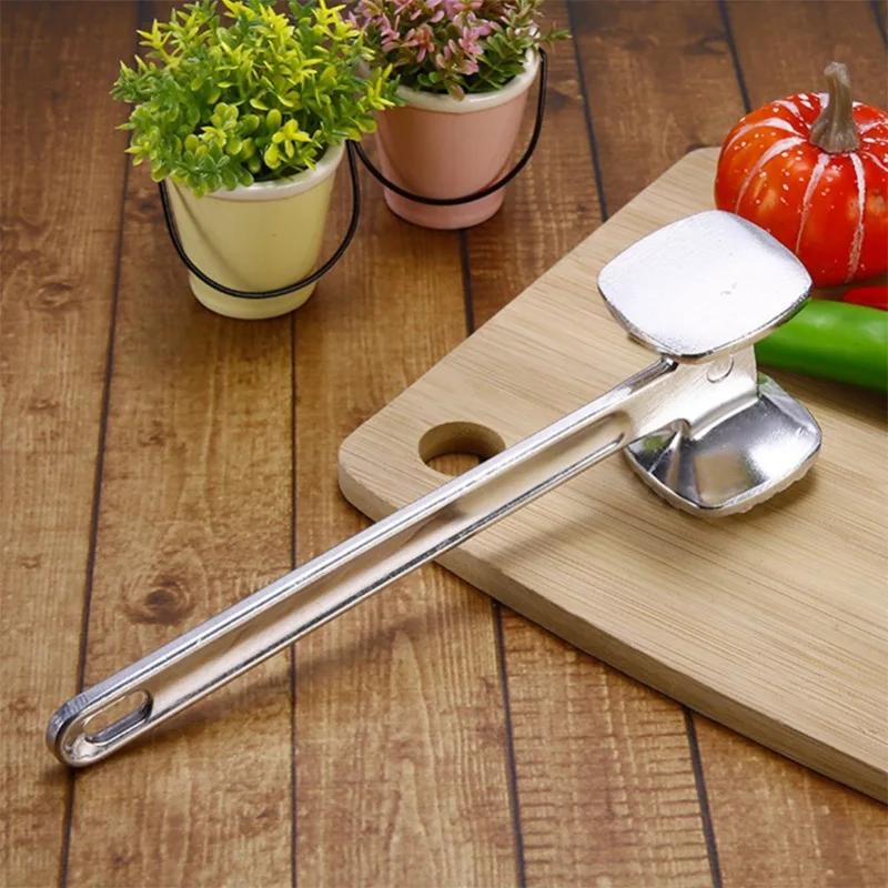 Meat Tenderizer Hammer Tool Dual-Sided Nails Meat Mallet Meat Hammer for Chicken with Aluminum Alloy Rubber Comfort Grip Handle