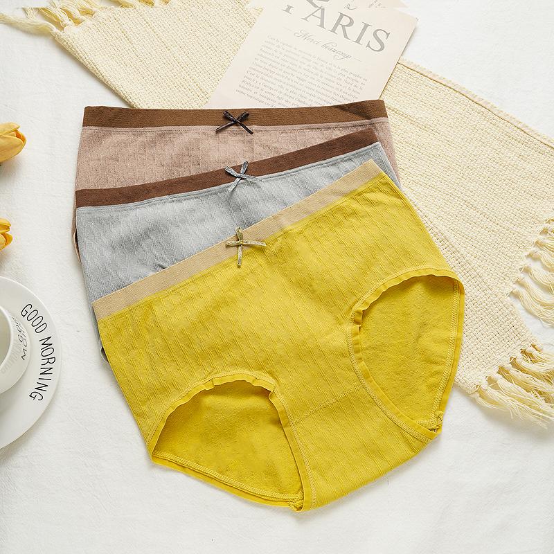 Übergröße Damen Slips Bequeme Baumwollunterwäsche Mittelhoch Nahtlos Atmungsaktive Unterhosen