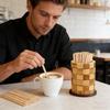 Traditional Design 101 Drink Stirrer Collection With Wooden Stand For Coffee Houses Home Lounges Restaurants