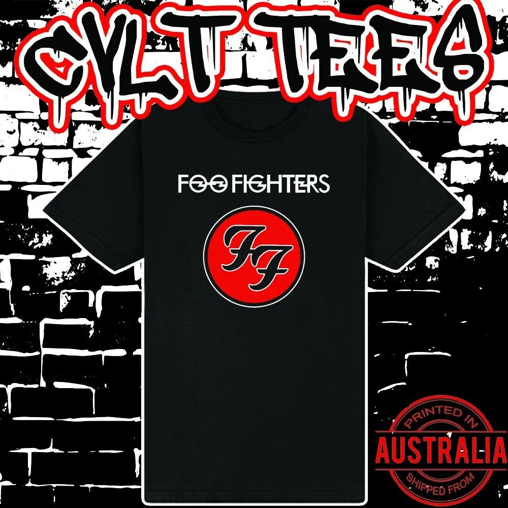 Men s and Women s T-shirts Foo Fighters Band Shirt ~ Premium Black Gildan Cotton Tee XXXXL