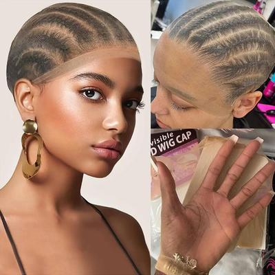 Synthetic Wig Caps Transparent HD Wig Cap Invisible Wig Cap Thin Nylon Cap Wig Cap For Lace Front Wig Accessories For Women
