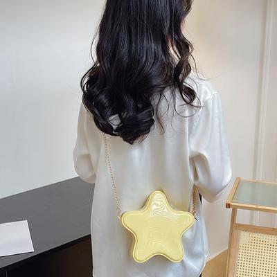 Cartoon Sweet Star Purse Kawaii Fashion Japanese Chain Casual Shoulder Bags Simple Y2k Aesthetic Solid Women Handbags Crossbody