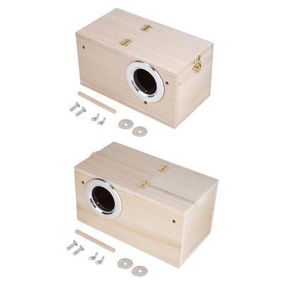 Quality Wooden Pet Bird Nest House Breeding Box Cage Accessories for Parrot
