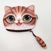 Personalized Woman Coin Change Purse Coin Bag with Zipper Cartoon Cat Zero Wallet Big Face Small Tail Cat Cat Head Meow