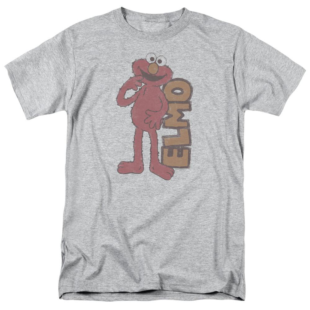 Sesame Street Vintage Elmo T Shirt Mens Licensed Classic TV Show Sport Gray XXXL