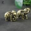 Solid Copper Lucky Elephant Small Ornaments Brass Blessing Elephants Miniature Figurine Antique Bronze Animal Statue Craft Decor