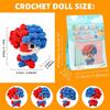 Beginners Crochet Kit Complete Beginner Crochet Kit Red And Blue Doll Crochet Kit For Beginners Handmade Knitting Kit With