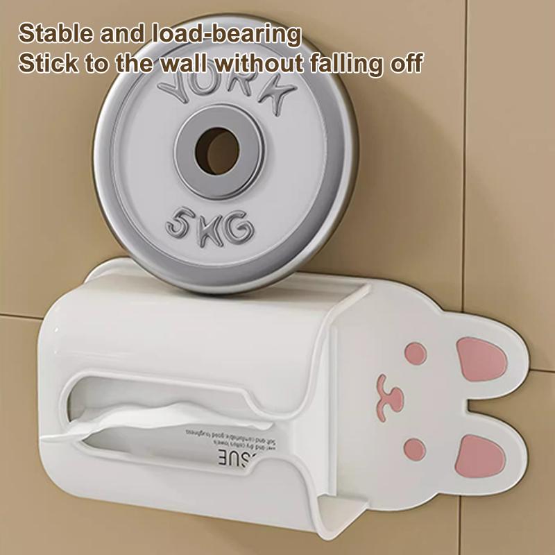 Wall Mounted Tissue Box Aesthetic Cartoon Design Napkin Holder for Bathroom Kitchen Home Decoration