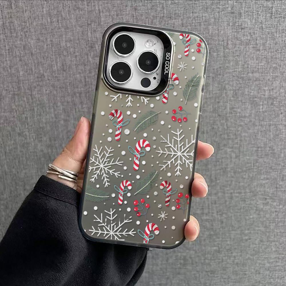 Applicable To iPhone17ProMax Christmas Snowflake Feather Mobile Phone Protective Case Apple 15/14 Niche 16 Simple