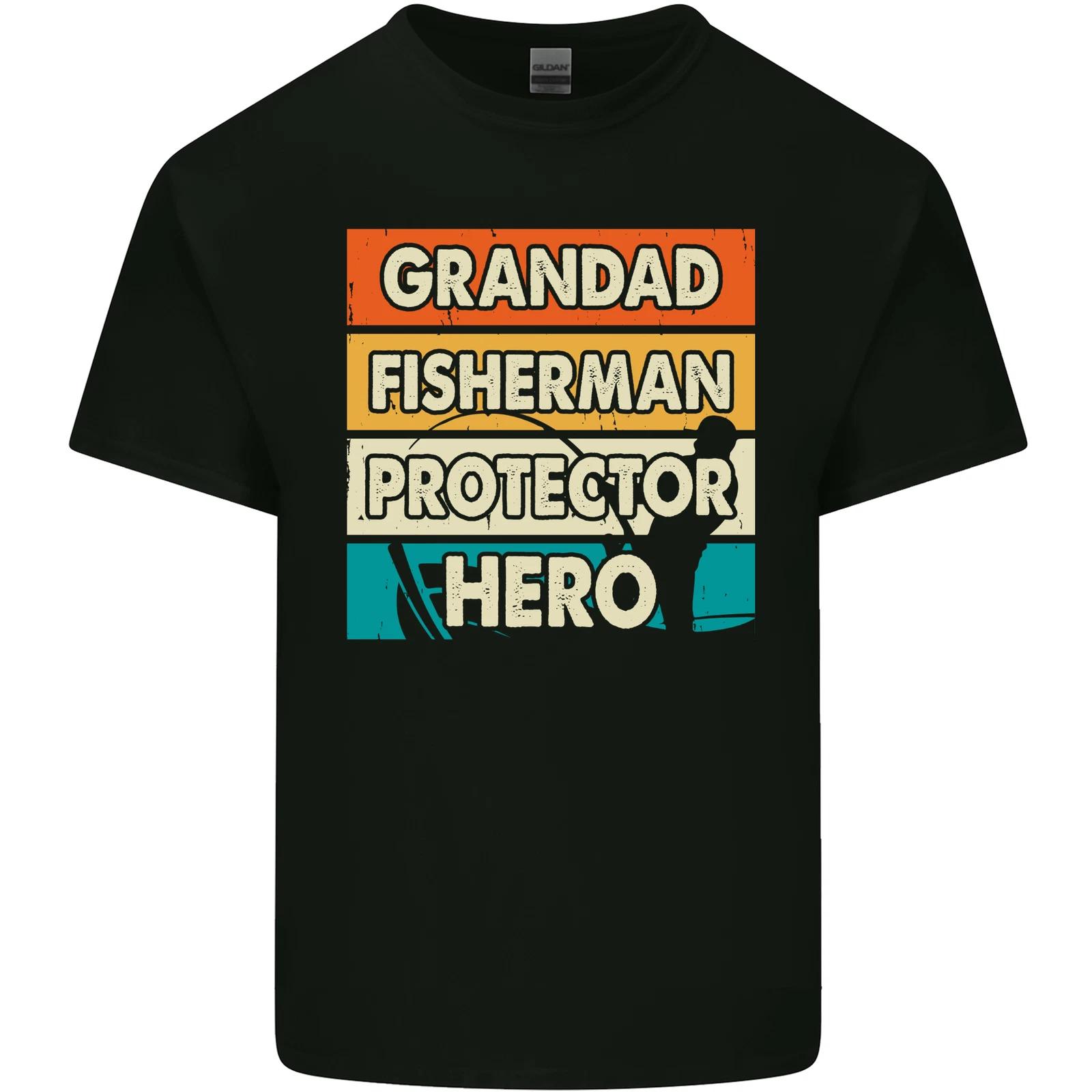 Grandad Fisherman Funny Fishing Kids T-Shirt Childrens S