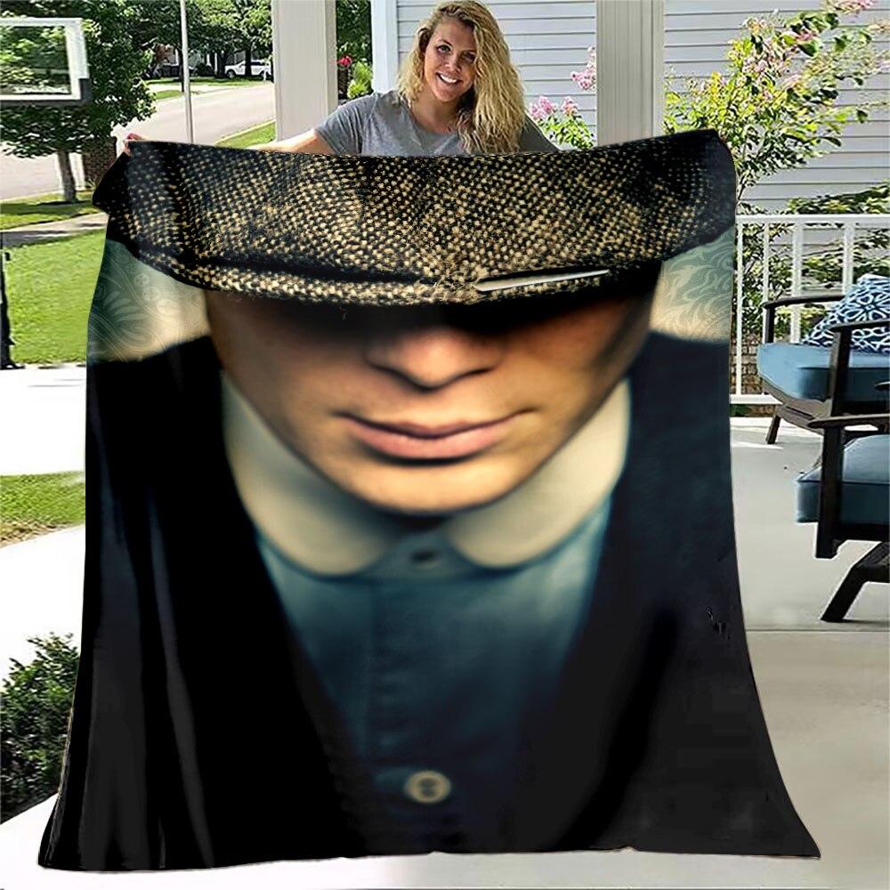 Peaky Blinders Soft Flannel Thin Blanket Popular Gangster TV Blanket Portable Home Travel Office Lunch Break Throw Blanket