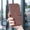 For Honor 400 Pro 5G (Global) Case BINFEN COLOR BF35 Geometry Imprinted Leather Phone Cover RFID Blocking Wallet Stand