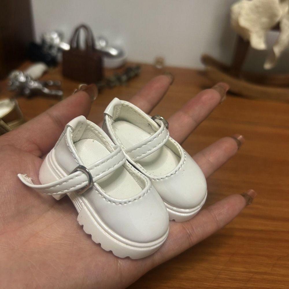 4 Colors Dolls Bright Leather Boots Internal Length 6*2.5cm Dress Up Footwear  for 1/4 BJD Dolls