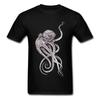 Elegant Octopus TShirt Retro Black T-shirt Men Steampunk Tops Tees Personalized Short Sleeve TShirt Father Day Gift Cloth