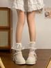 Dámské kožené boty Mary Jane s robustním podpatkem: Jaro 2025 Retro Kulatá špička se silnou podrážkou a zvýšením výšky.