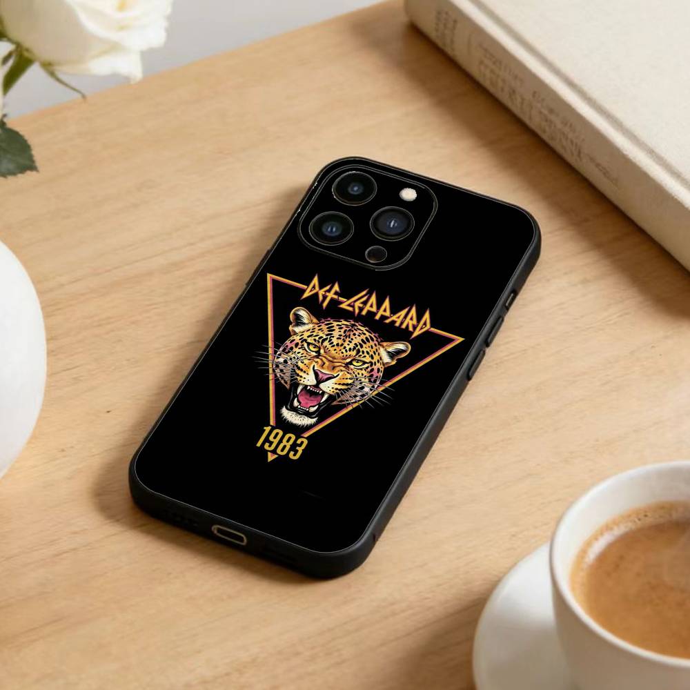 Hot Rock Band D-Def Leppard  Phone Case For iPhone 17 16 15 14 13 12 Max Plus Silicone Black Cover