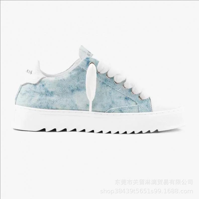 New Canvas Shoes Casual Hand-Painted Men'S Shoes Serrated Bottom Non-Slip Thick-Soled Flat Baseplate Shoes