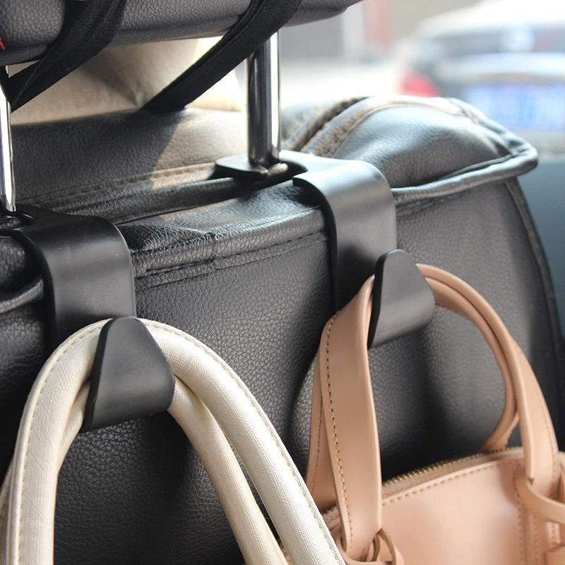 10PCS Hooks Auto Seat Headrest Hook Car Storage Hanger Back Carbon Hook Vehicle Seat Organizer Holder Auto Accessories Interior