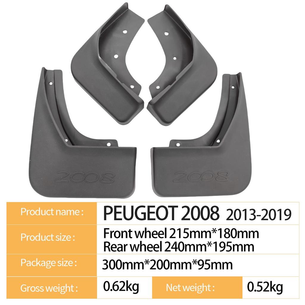 Parafanghi Compatibili per PEUGEOT 2008 (2013-2019)
