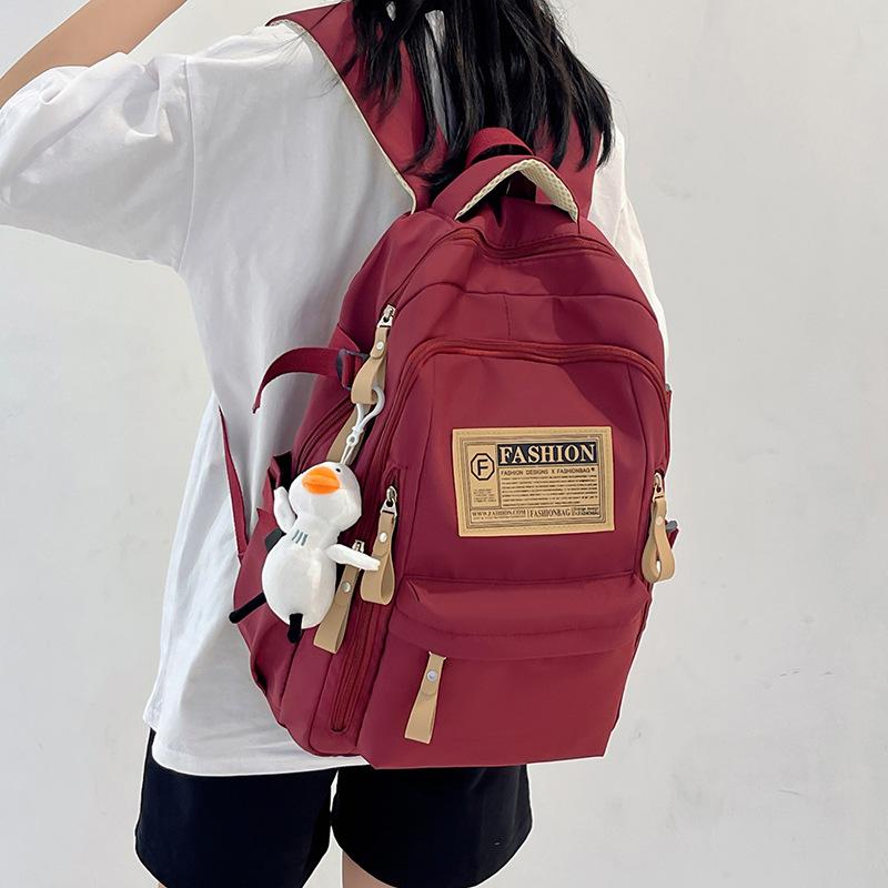 Schoolbag Backpack Female Junior High School High School Elementary School Bag College Student Large Capacity Computer Bag Men's Travel Backpack