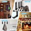 8Pcs Foldable Wall Hook Invisible Robe Towel Clothing Hooks Aluminium Bathroom Hanger Kitchen Wall Mounted Hook