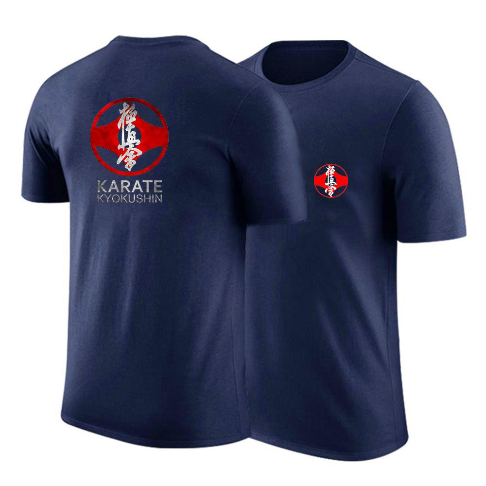 2025 Summer Unisex Kyokushin Karate Logo Print Popular High Street Solid Color TShirt Quick Drying Comfortable Cotton Short Sleeve