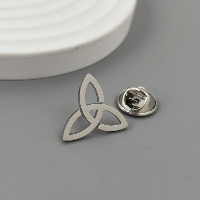 New Celtic Knot Logo Brooch Cufflinks Retro Fashion Creative Personalized Suit Coat Accessories 14k