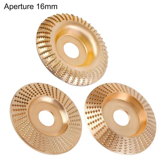 3Pcs Angle Grinder Polishing Pad, Wide Angle Grinder Compatible 4-4.5 Inch with Adapters, Curved Grooved Anti-Clog Teeth for Engraving Polishing