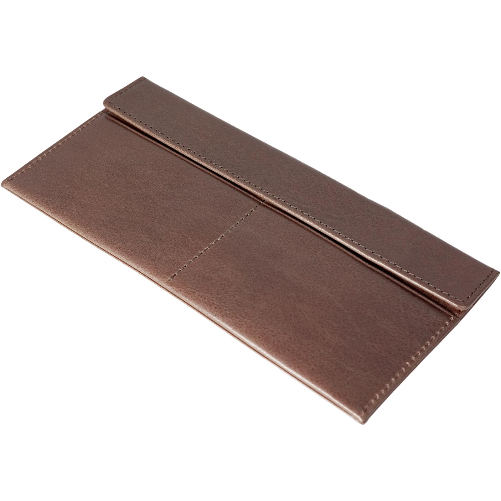 

[Dom Teporna] Billfold Wallet (No Coin Pocket) Slim Genuine Leather Italian Leather Long Wallet Card Case Bill Case Men s Women s Antique Brown
