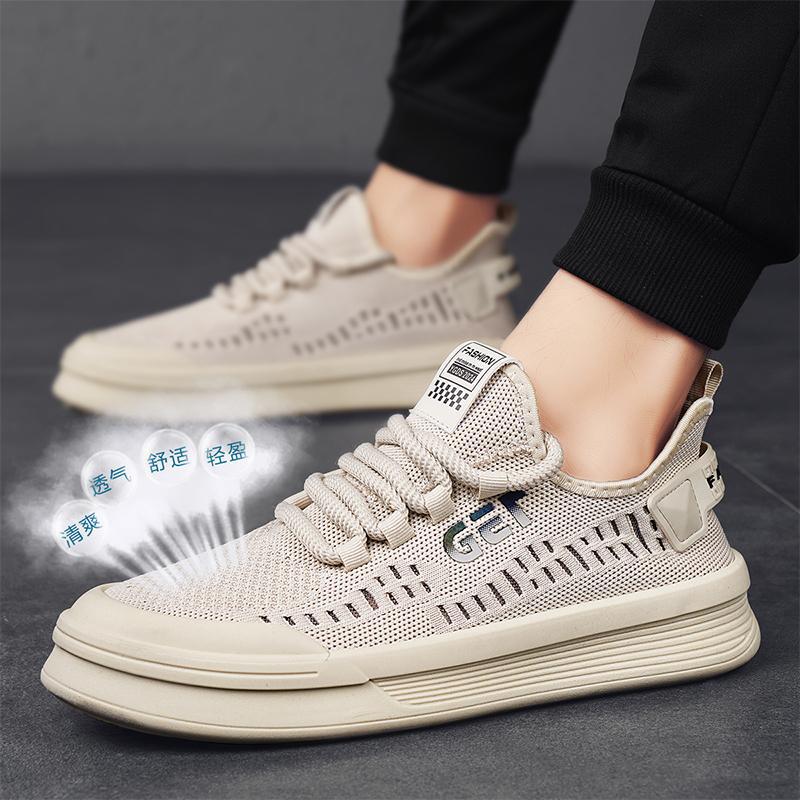 Sommer neue atmungsaktive Flyknit trendige Schuhe hohle Sport Laufschuhe Herrenmode Freizeitschuhe Sommer bequeme Einzelschuhe