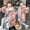 2025 Girls' Fleece-Lined Lamb's Wool Coat: Thick, Stylish Winter Wear for Children