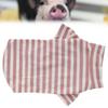 Haustier Baumwollgestreiftes Hemd Hund Kleines Schwein Katze Atmungsaktive T-Shirts Weiche WelpenkleidungRosa und Weiß