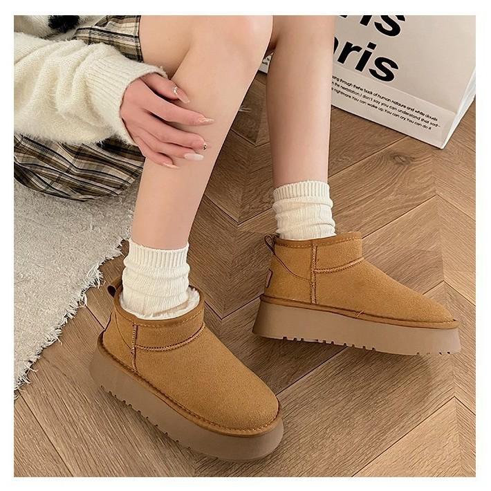 Nordost kaltdicht Schneestiefel Damen 2025 Winter Samt neu verdickt warm lässige Baumwollschuhe dicksohlige kurze Baumwollstiefel