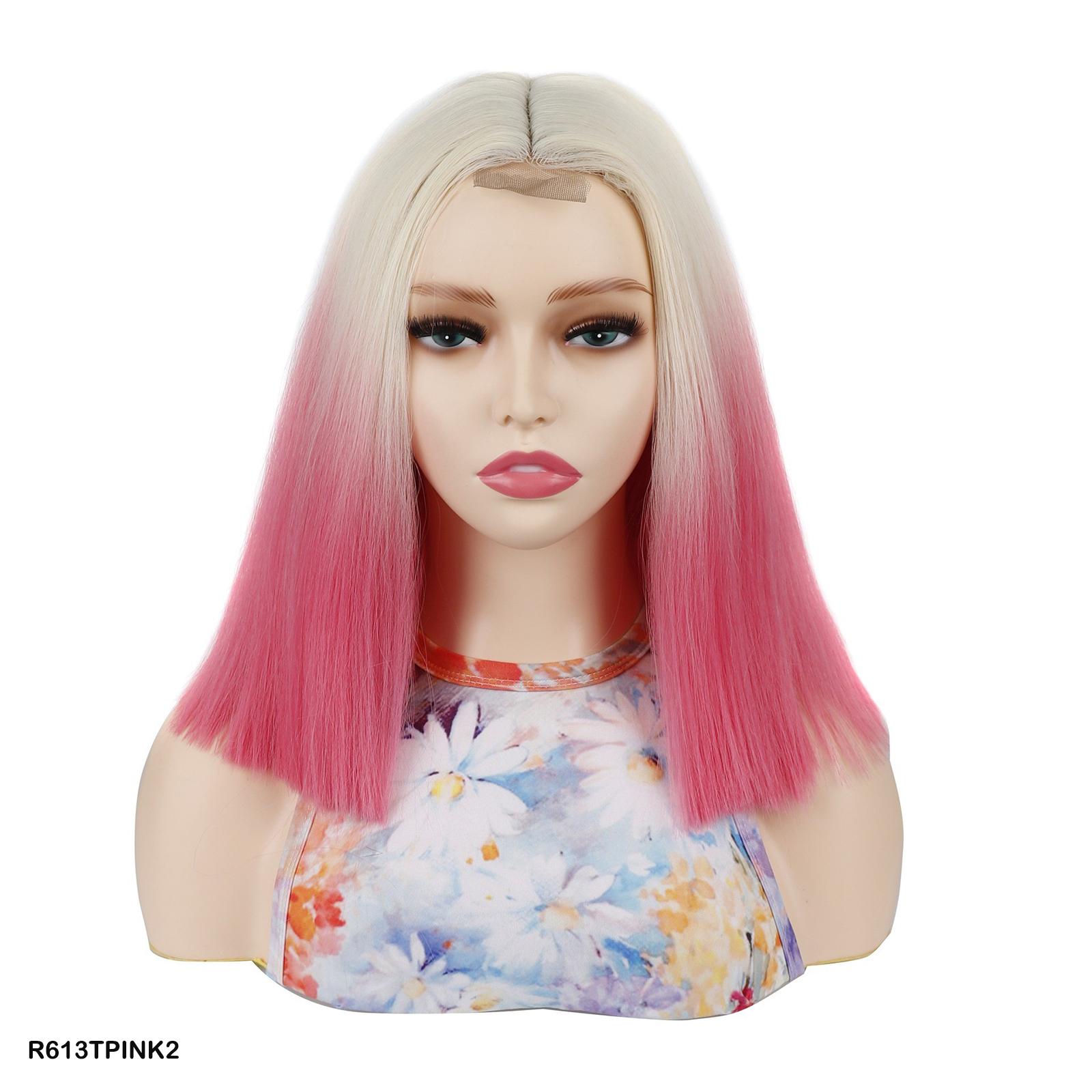 

Красочный Омбре Оранжевый Блонд 16 Дюймов Короткий Прямой Боб Парик с Челкой Синтетический Модный Стильный для Женщин Естественный Вид Для Повседневной Носки