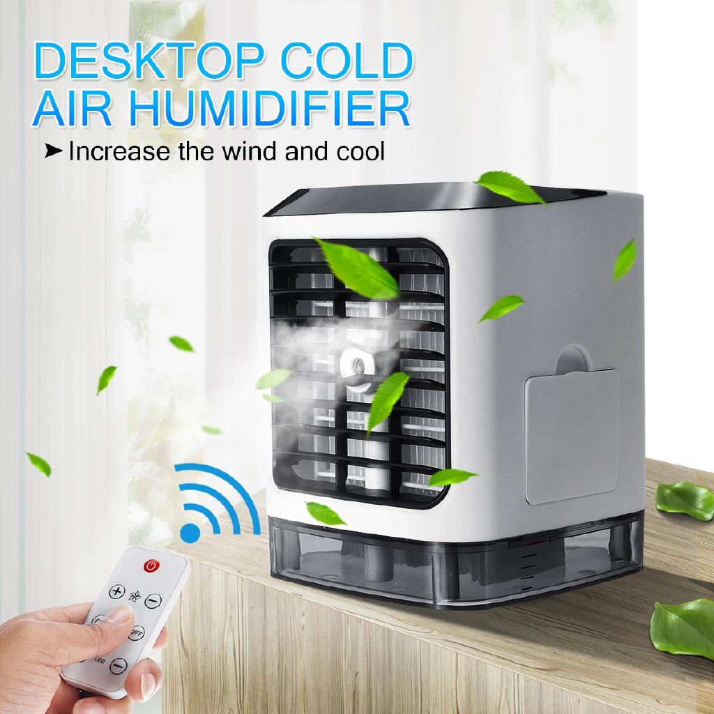 Portable Desktop Air-Cooler Portable Mini Fan Evapolar Humidifier 3 Gear Speed Remote With Remote Control for Home Office